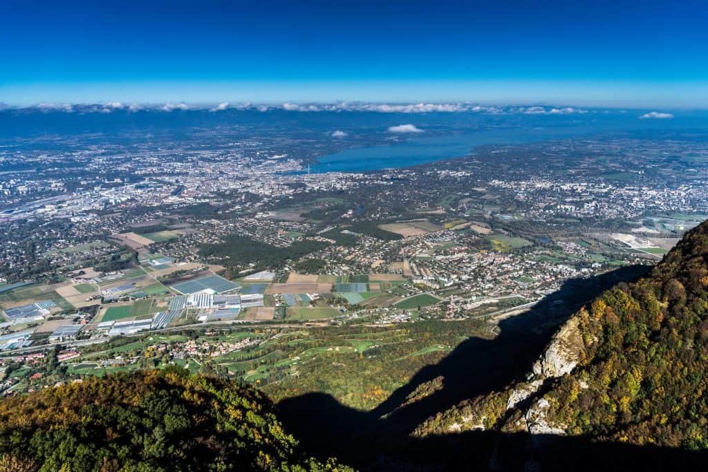 Le Grand Genève et le Léman vus des hauteurs