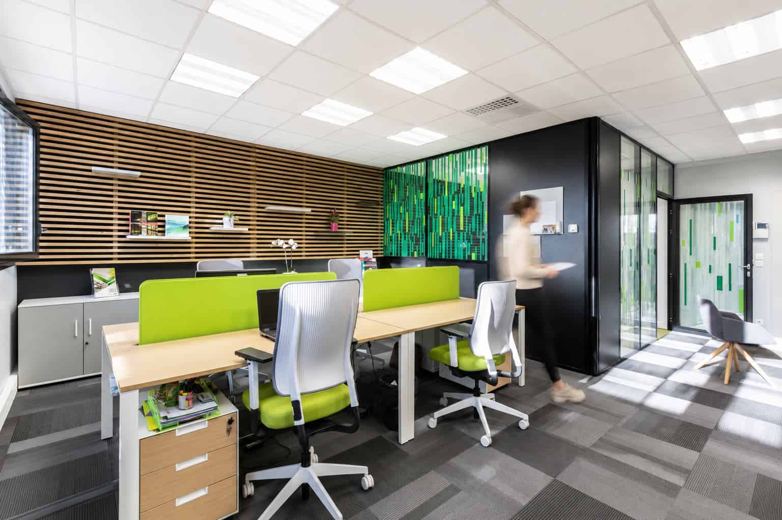 Plateau de bureaux de l’agence du Groupe AXITE à Valence
